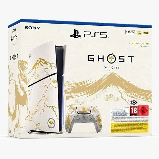 KONSOLE PLAYSTATION 5 SLIM – Refurbished - GHOST OF YOTEI GOLD LIMITED EDITION